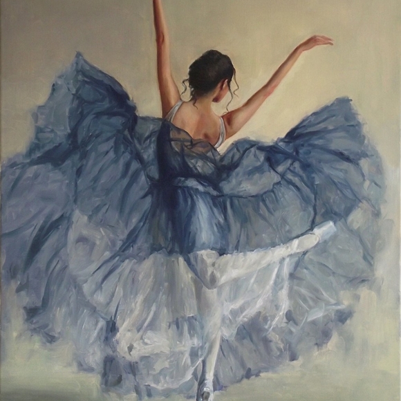 Ballerina Art Paintings Set x3 Art Prints 11x17 - Picture 3 of 4